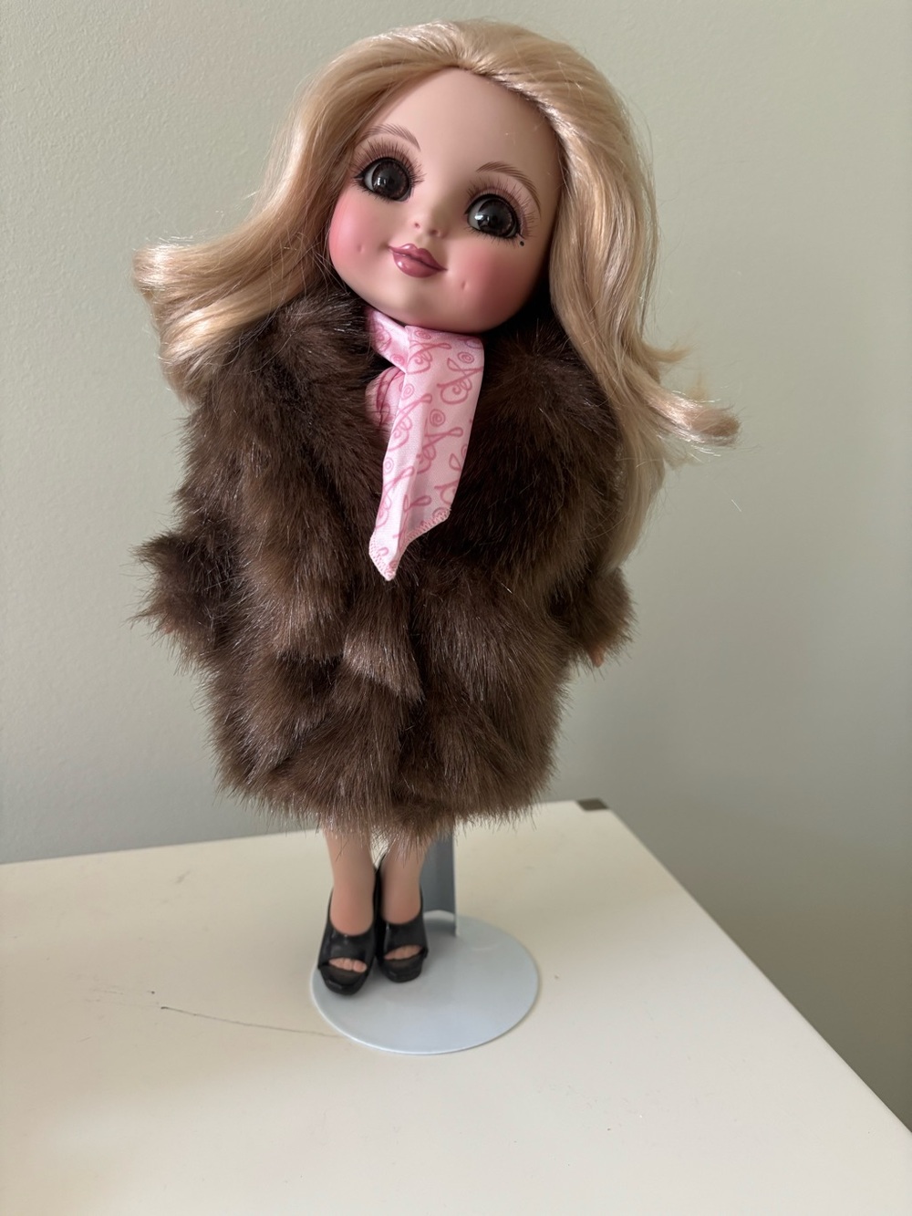 Marie Osmond Dennis Basso Adorabelle Doll on Stand